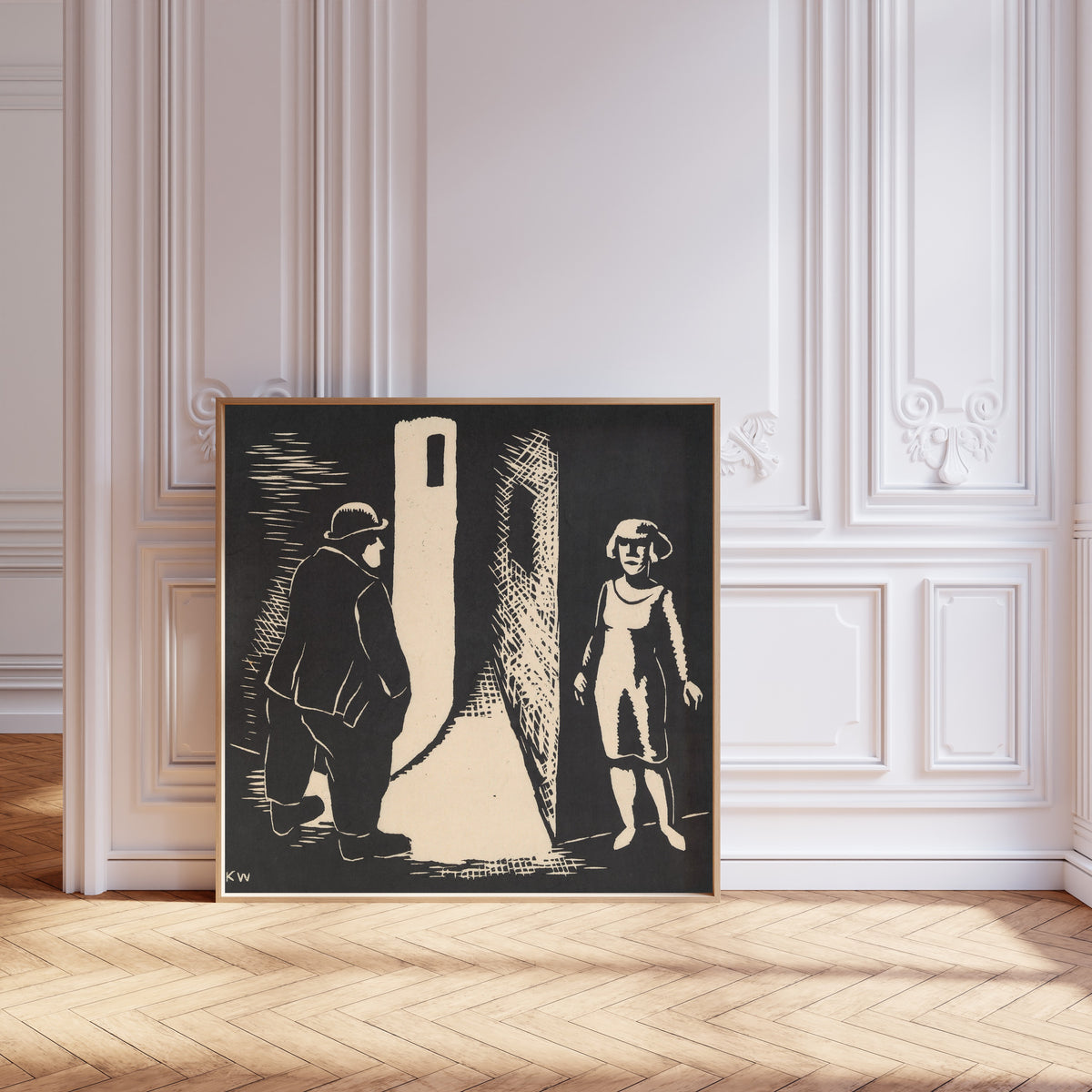 Karl Wiener — Nachts (At Night) | Modernist Illustration Print