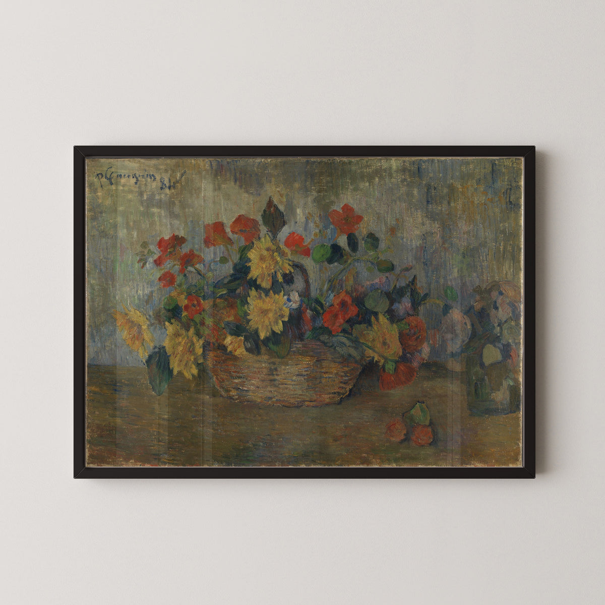 Paul Gauguin — Nasturtiums and Dahlias in a Basket | Fine Art Print