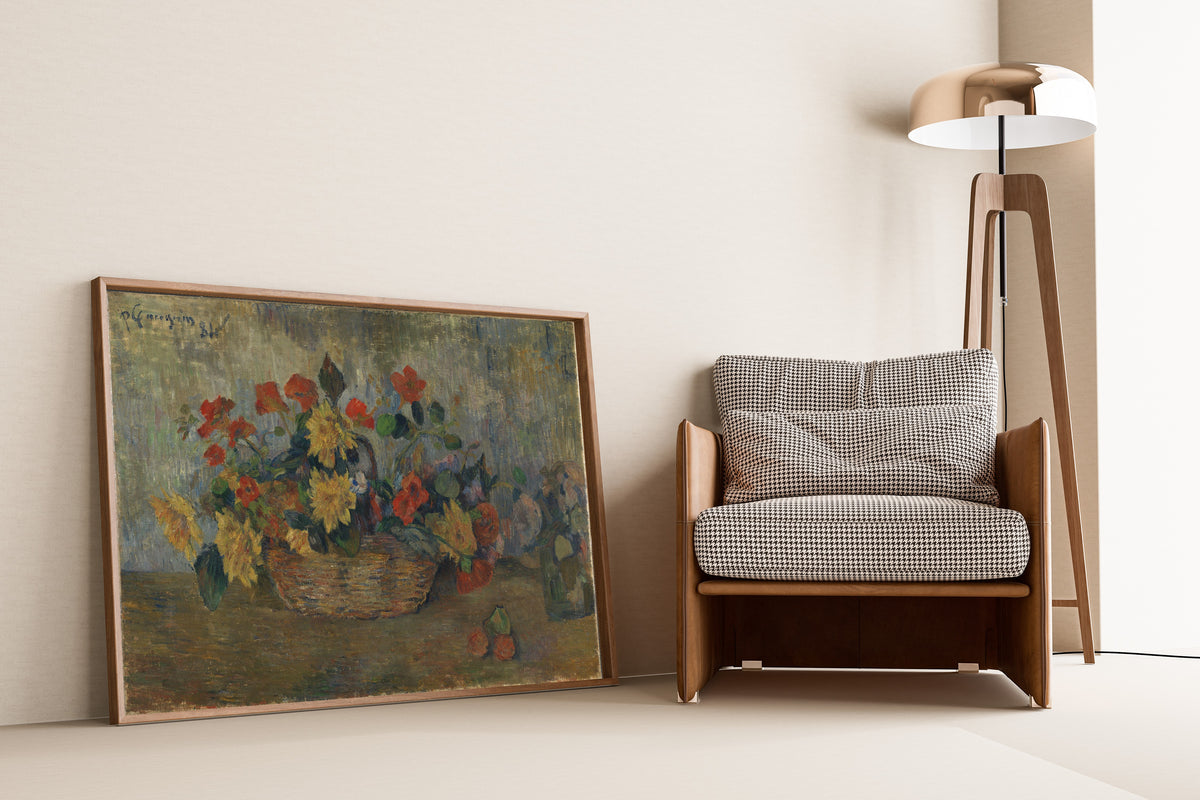 Paul Gauguin — Nasturtiums and Dahlias in a Basket | Fine Art Print