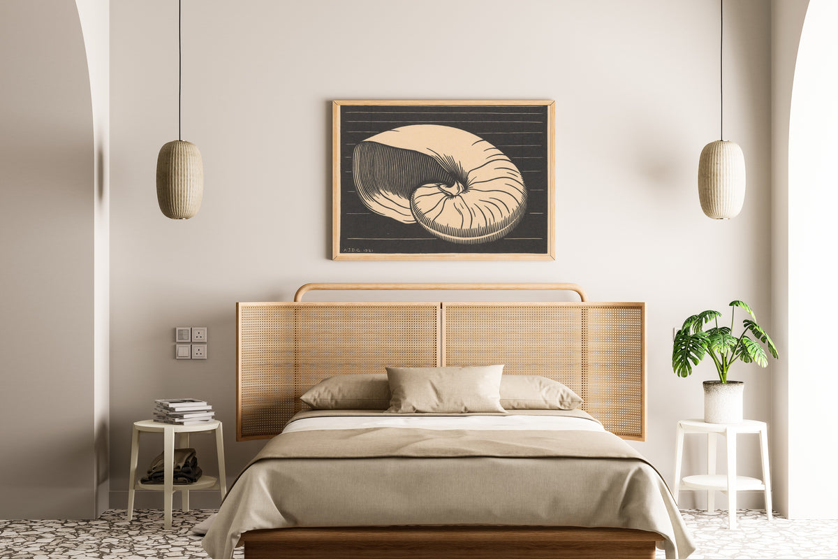 Julie de Graag — Nautilus Shell | Woodcut Print