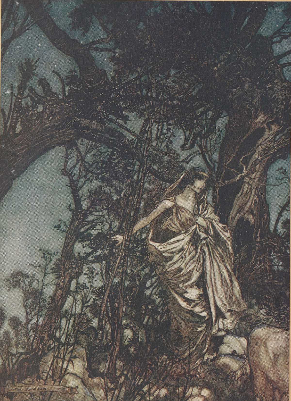 Arthur Rackham — Never So Weary, Never So in Woe | Shakespeare Illustration Print