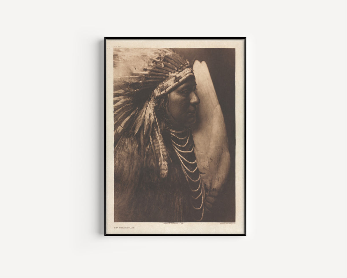 Edward S. Curtis — Nez Percé Brave | Vintage Photograph Print