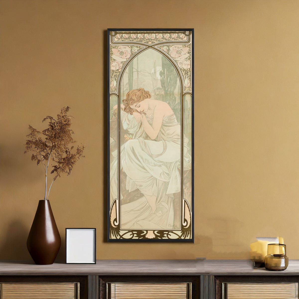 Alphonse Mucha — The Times of the Day: Night's Rest | Art Nouveau Print