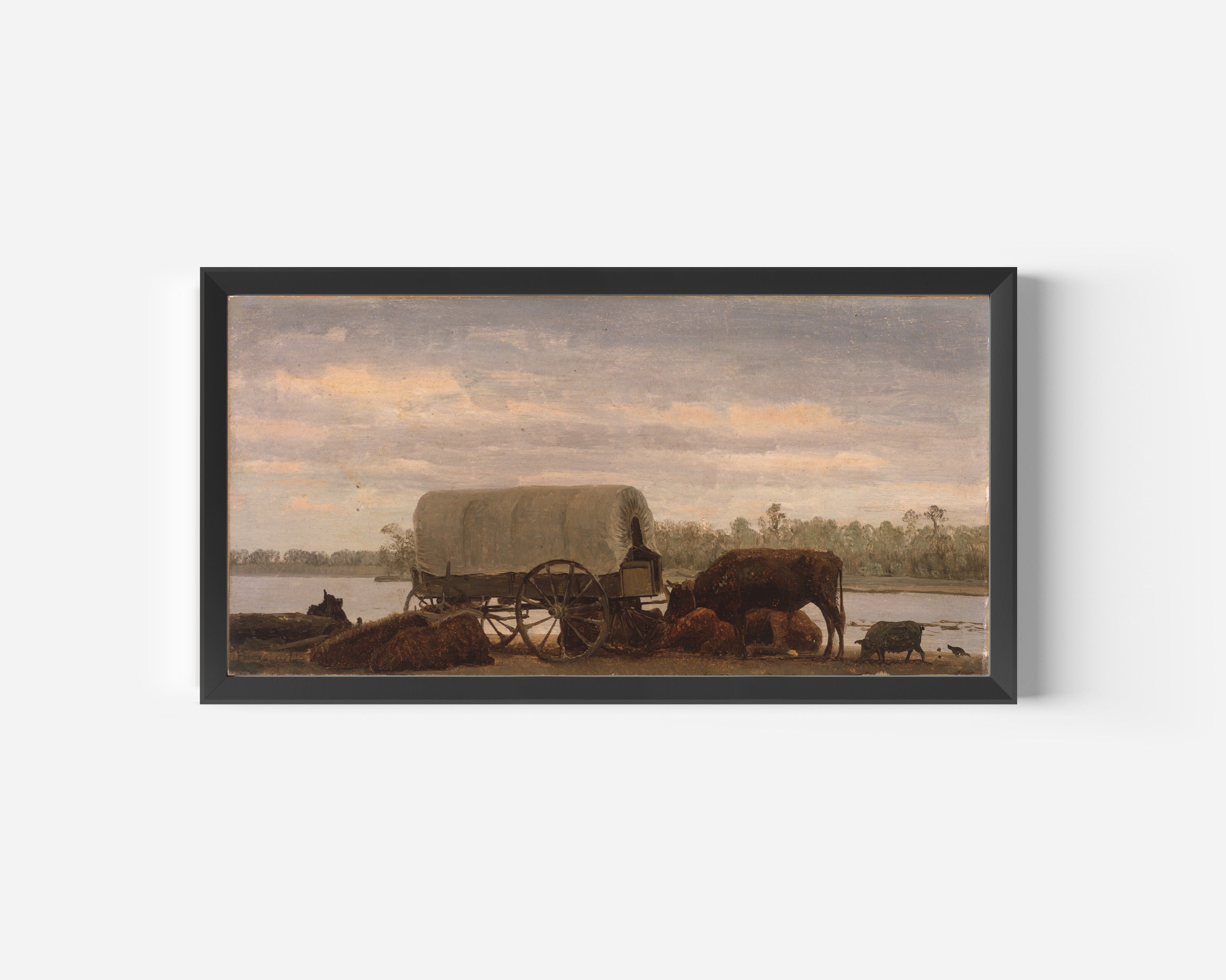 Albert Bierstadt — Nooning on the Platte | Landscape Fine Art Print
