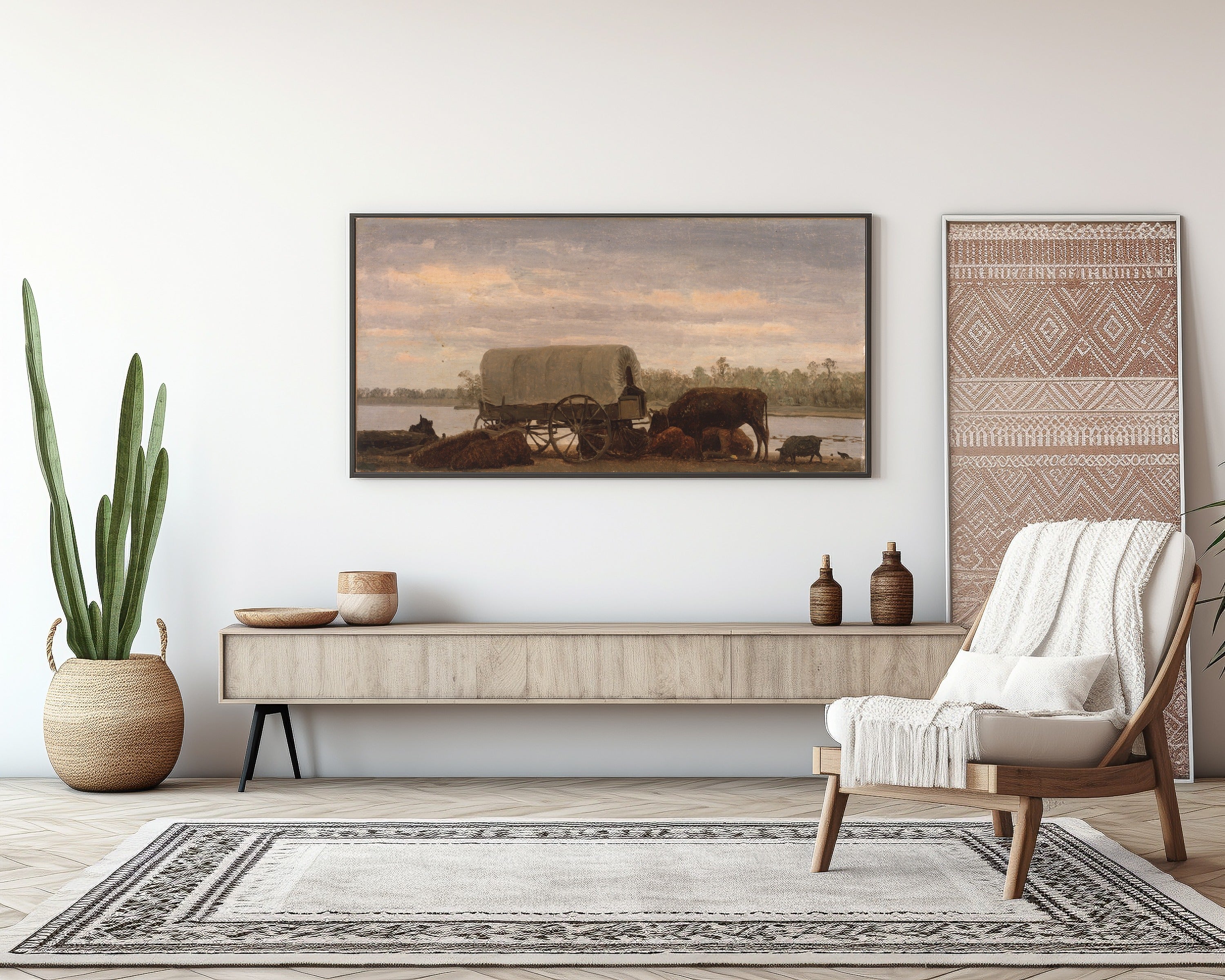 Albert Bierstadt — Nooning on the Platte | Landscape Fine Art Print