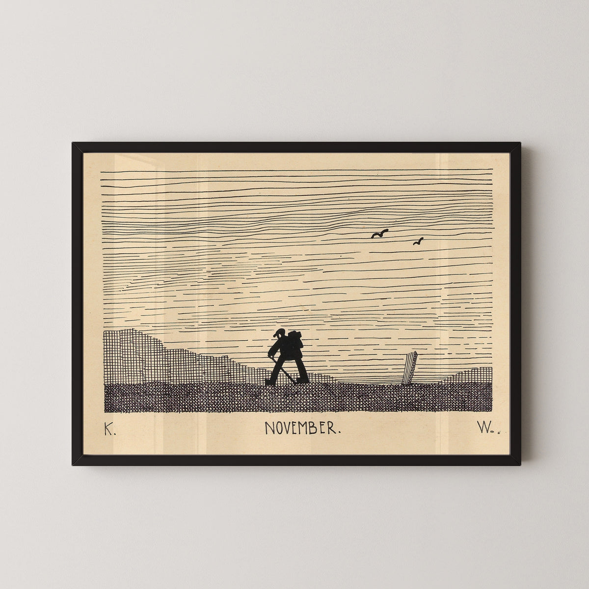 Karl Wiener — November | Modernist Illustration Print
