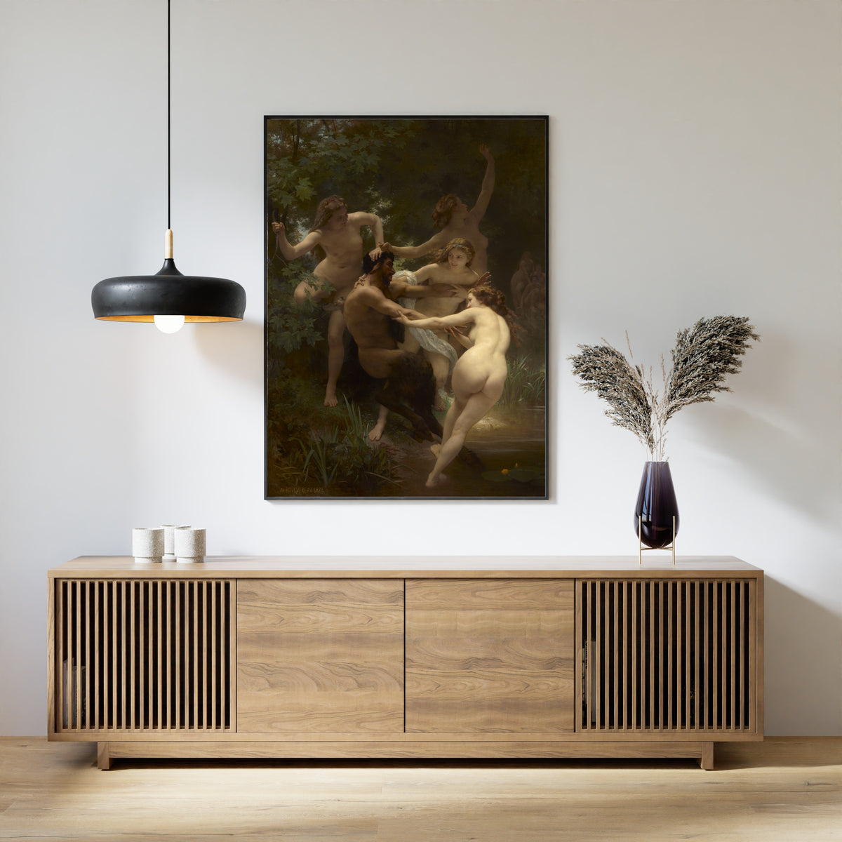 William-Adolphe Bouguereau — Nymphs and Satyr | Fine Art Print