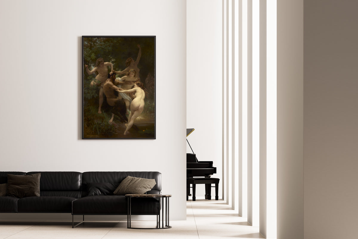 William-Adolphe Bouguereau — Nymphs and Satyr | Fine Art Print