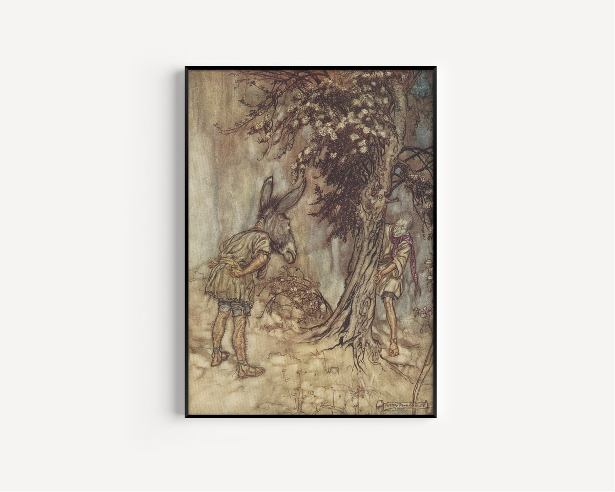Arthur Rackham — O Bottom, Thou Art Changed! | Shakespeare Illustration Print