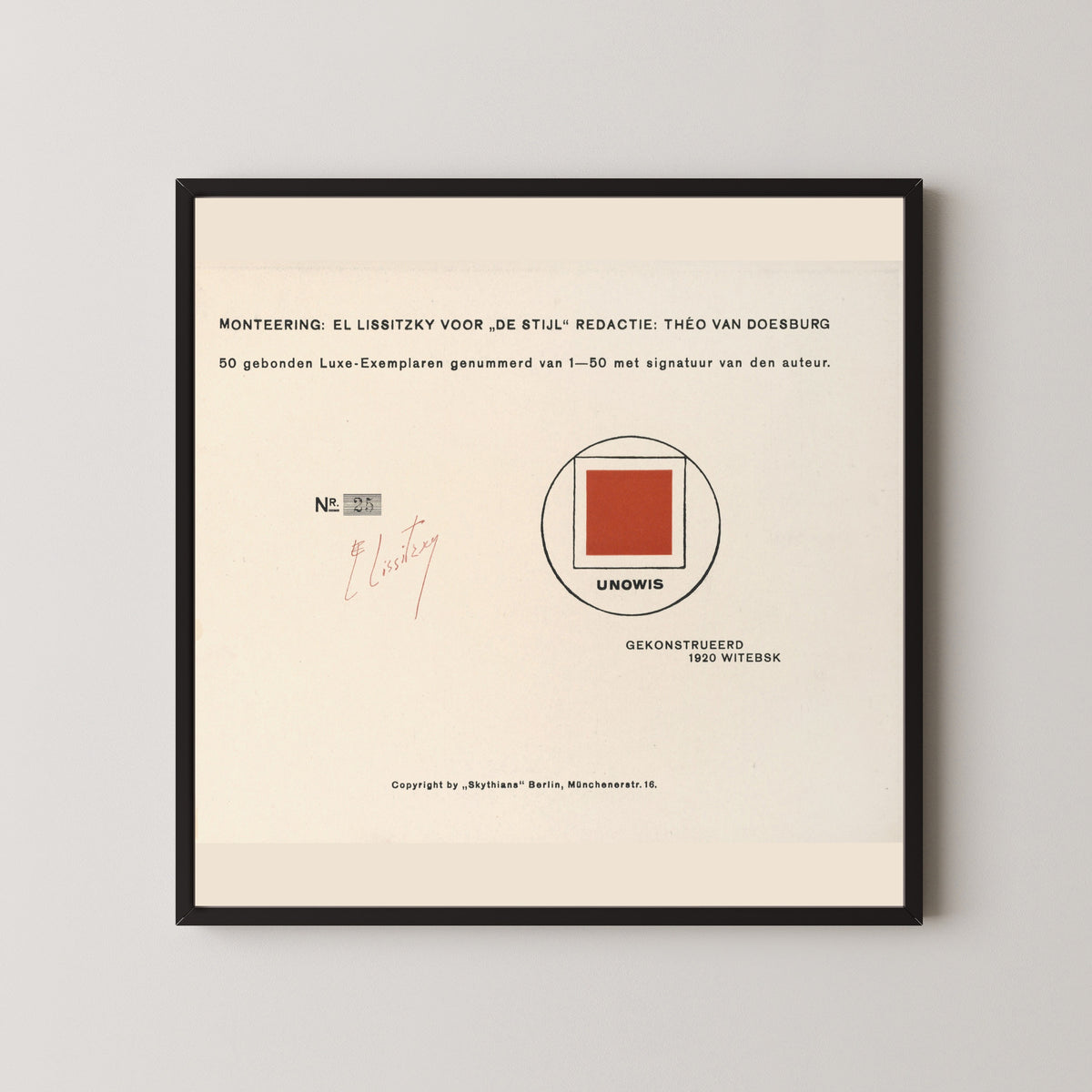 El Lissitzky — Of Two Squares: Colophon | Suprematist Art Print