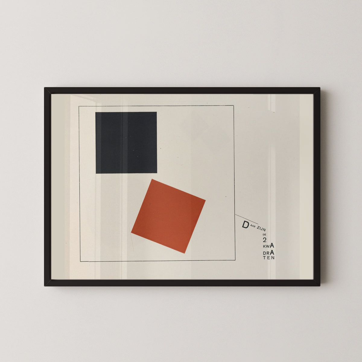 El Lissitzky — Of Two Squares: Construction 1 (Here Are Two Squares) | Suprematist Art Print