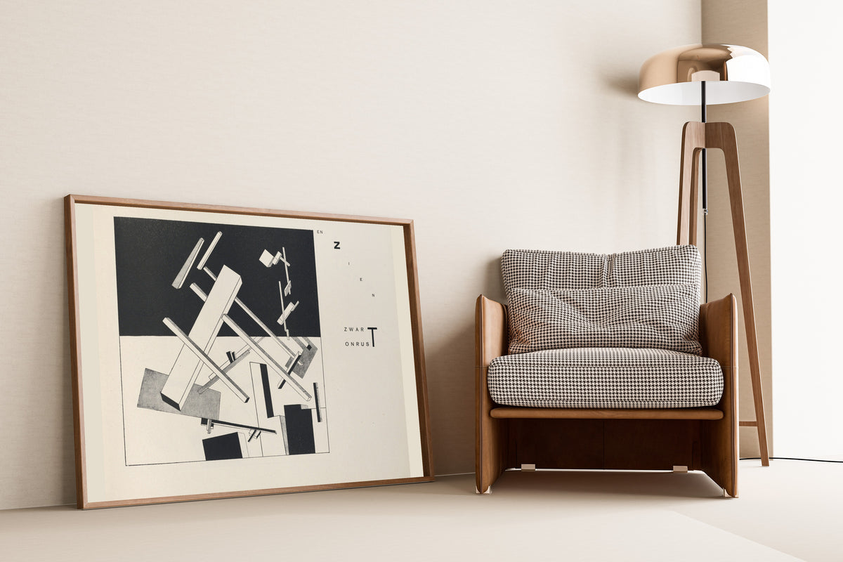 El Lissitzky — Of Two Squares: Construction 3 (...and See: Black, Turmoil, and...) | Suprematist Art Print