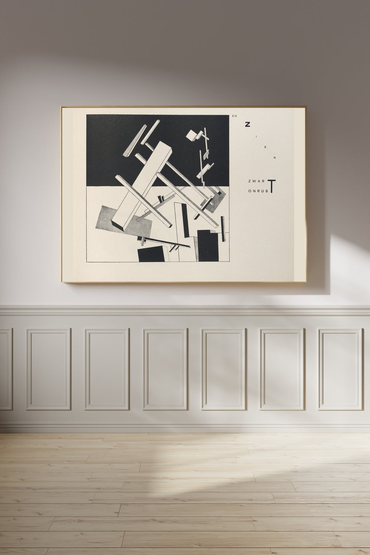 El Lissitzky — Of Two Squares: Construction 3 (...and See: Black, Turmoil, and...) | Suprematist Art Print