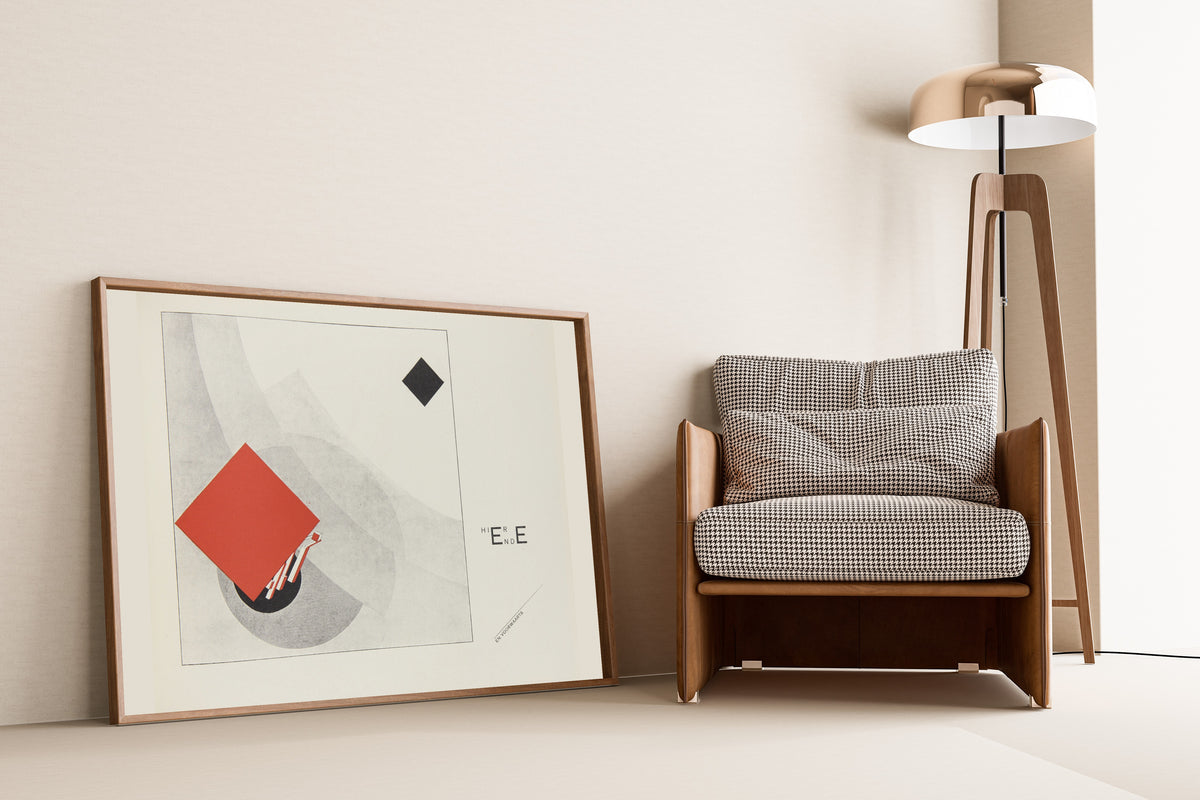 El Lissitzky — Of Two Squares: Here Is the End | Suprematist Art Print