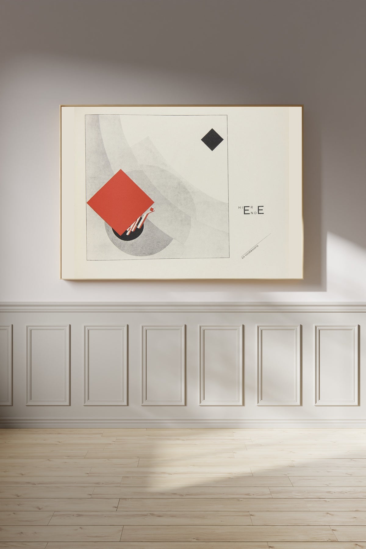 El Lissitzky — Of Two Squares: Here Is the End | Suprematist Art Print