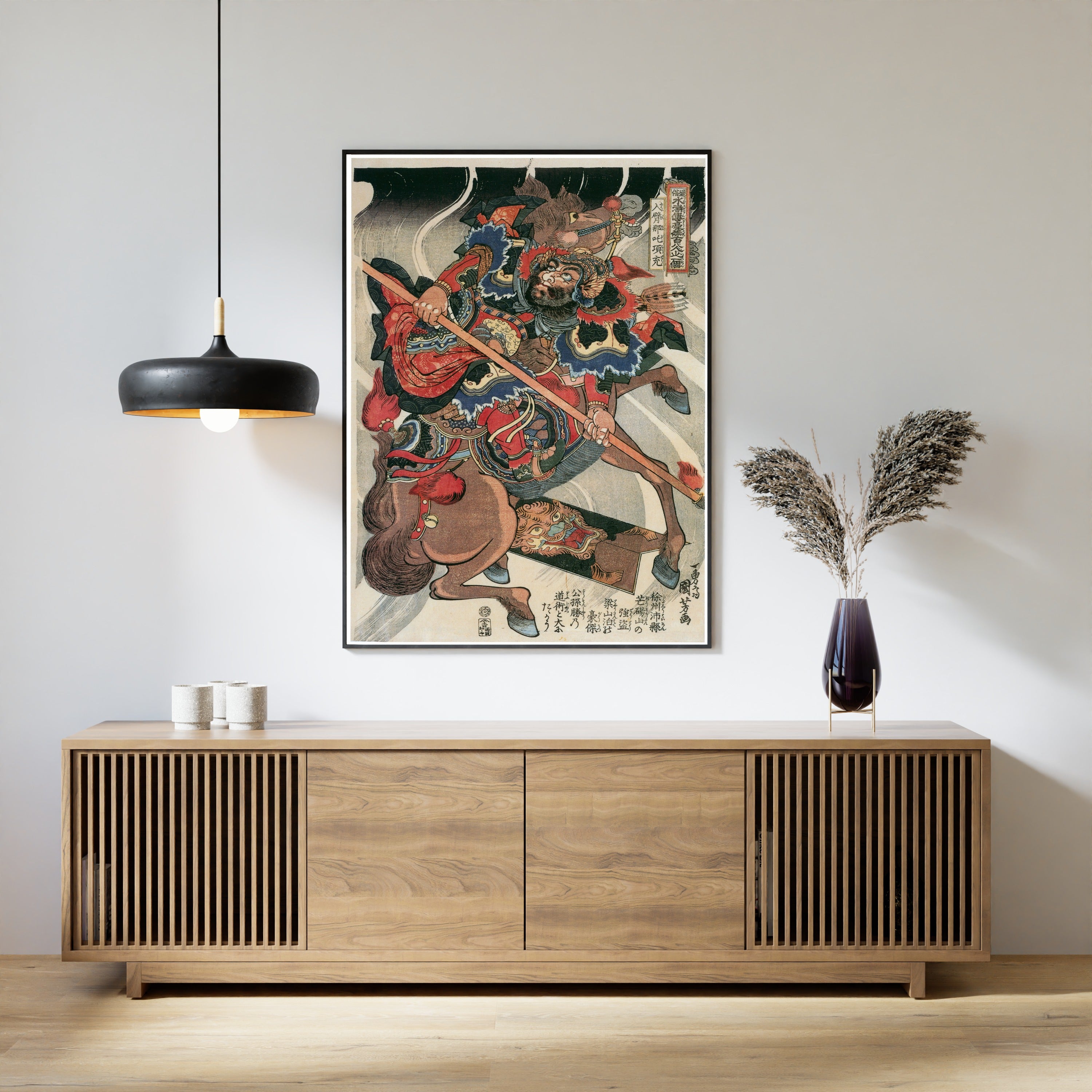 Utagawa Kuniyoshi — 108 Heroes of the Suikoden: Happi Nata Kōjū | Japanese Woodblock Print (Ukiyo-e)