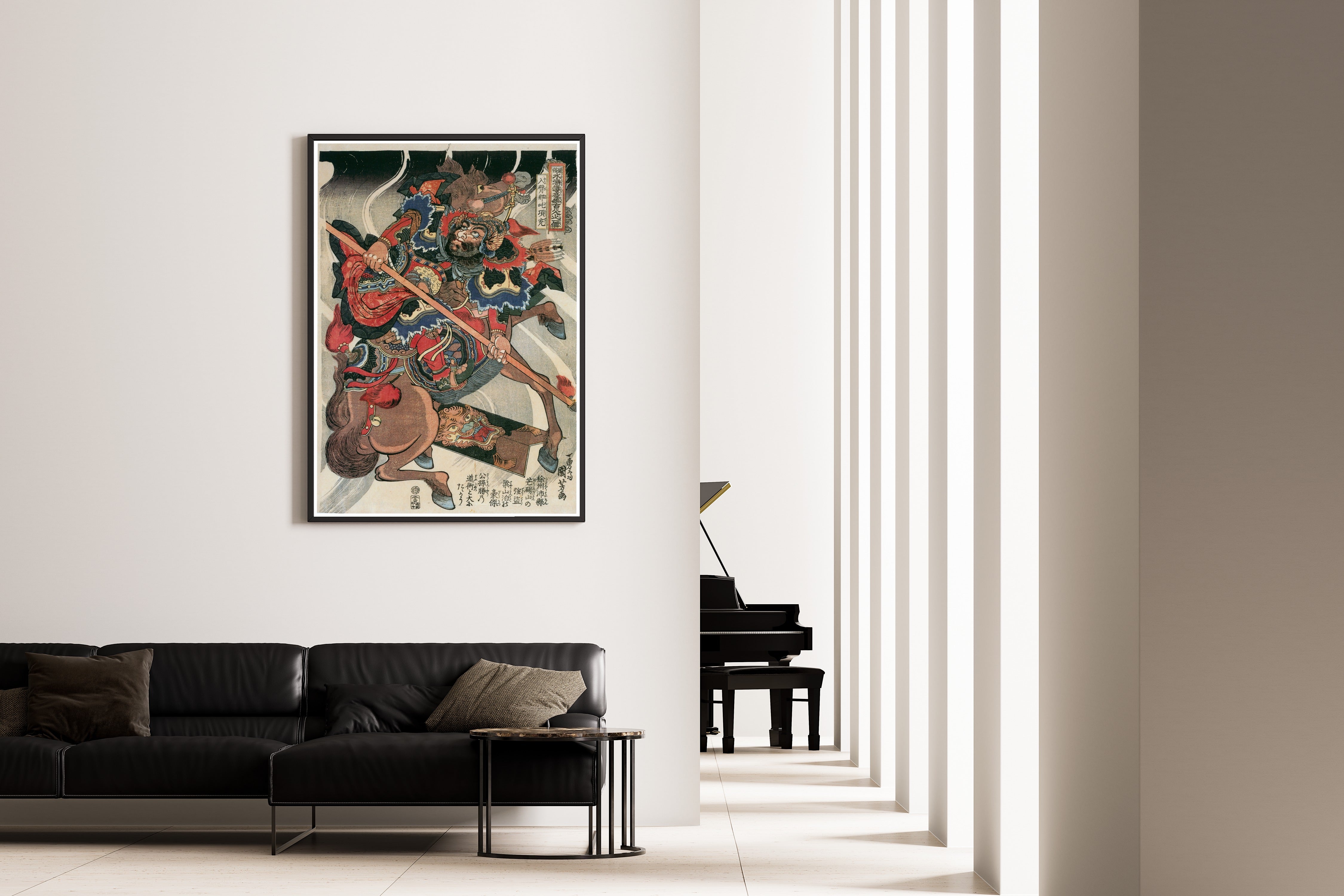 Utagawa Kuniyoshi — 108 Heroes of the Suikoden: Happi Nata Kōjū | Japanese Woodblock Print (Ukiyo-e)