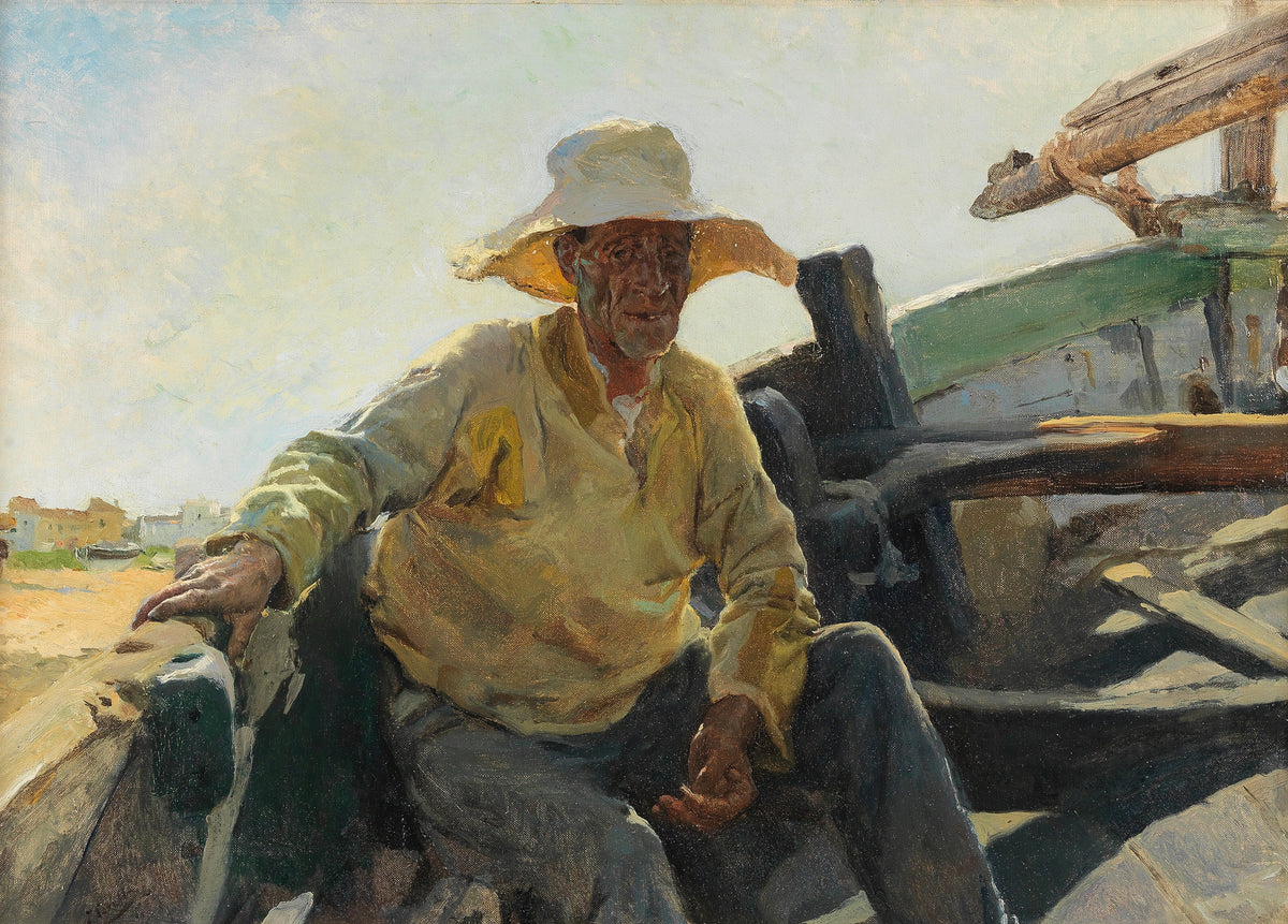 Joaquín Sorolla — Old Fisherman in a Boat | Fine Art Print