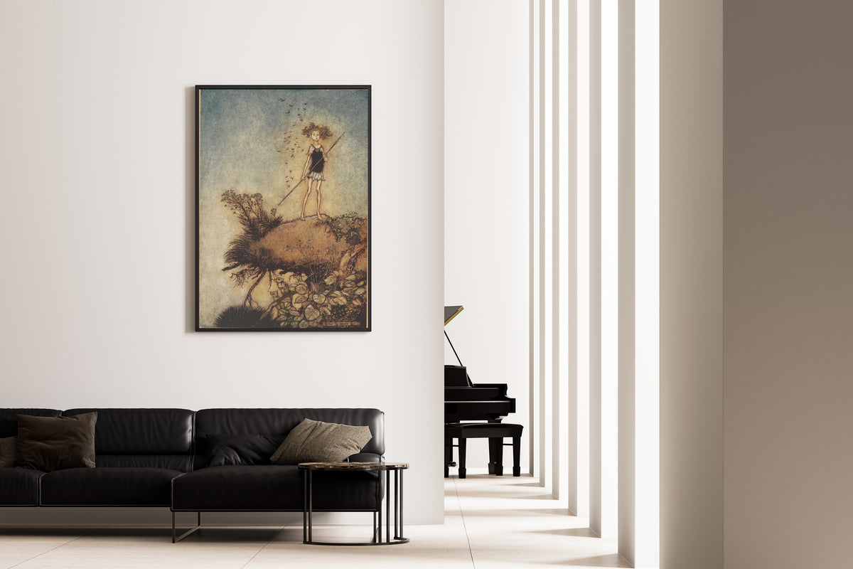 Arthur Rackham — One Aloof Stand Sentinel | Shakespeare Illustration Print