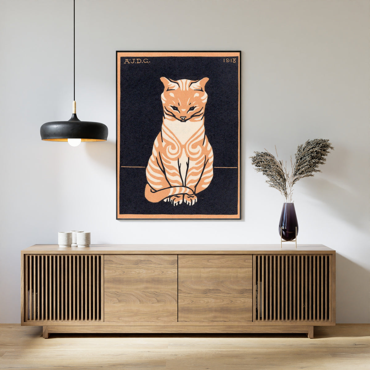 Julie de Graag — Orange Cat | Woodcut Print