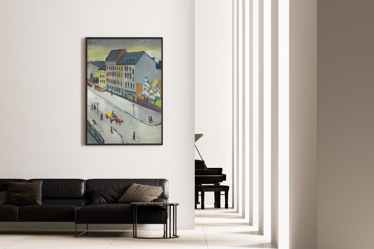 August Macke — Our Street in Grey | Expressionist Fine Art Print