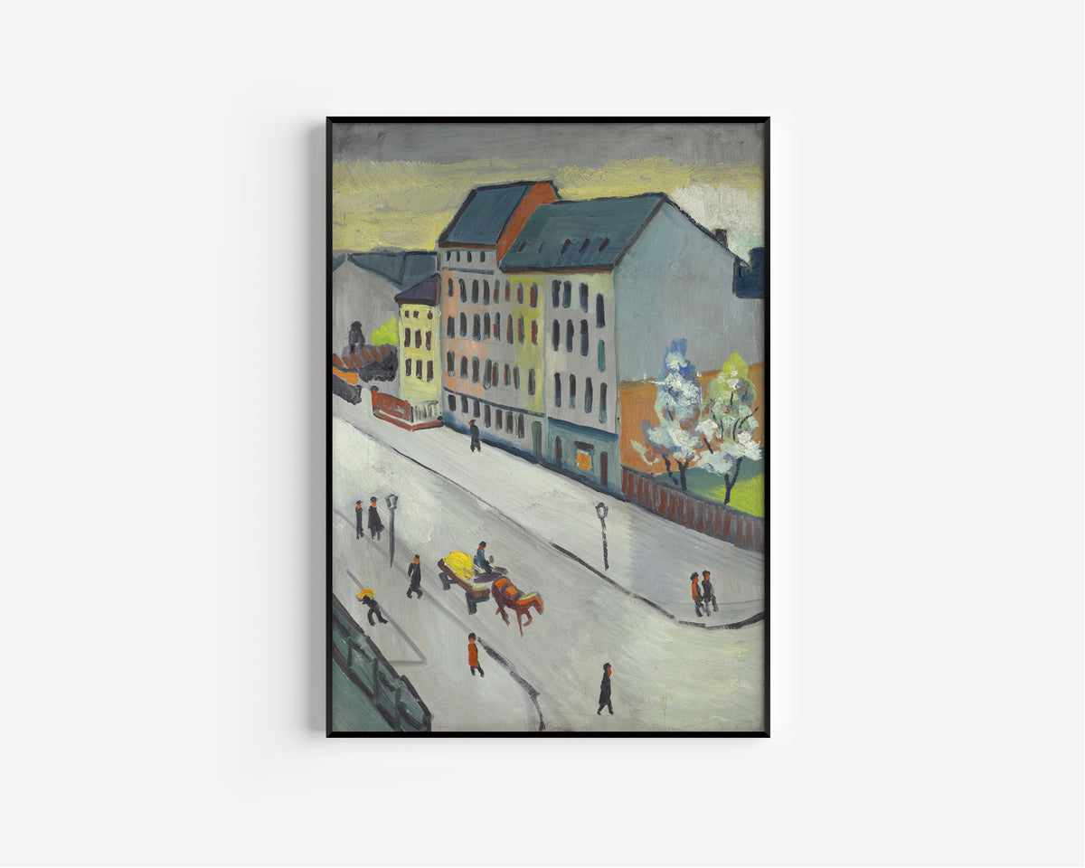 August Macke — Our Street in Grey | Expressionist Fine Art Print