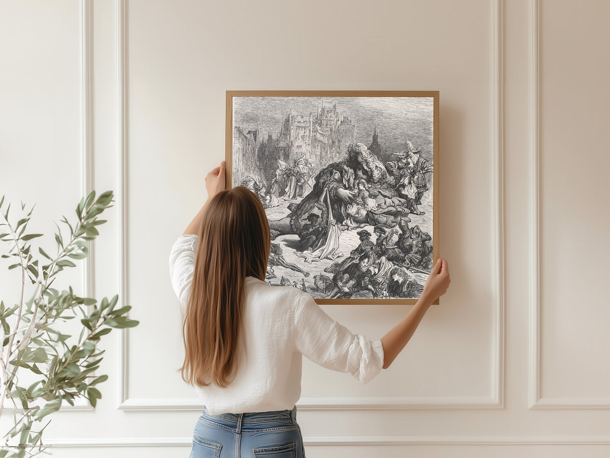 Gustave Doré — Pantagruel in Avignon | Wood Engraving Print