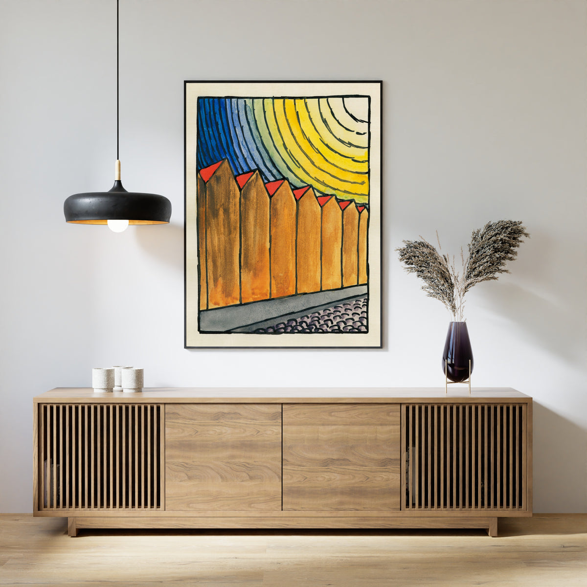 Karl Wiener — Pavement and Meadow No. 20 | Modernist Landscape Print