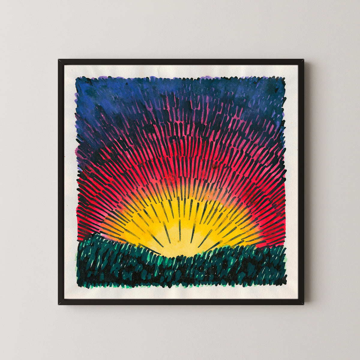 Karl Wiener — Pavement and Meadow No. 21 | Modernist Landscape Print
