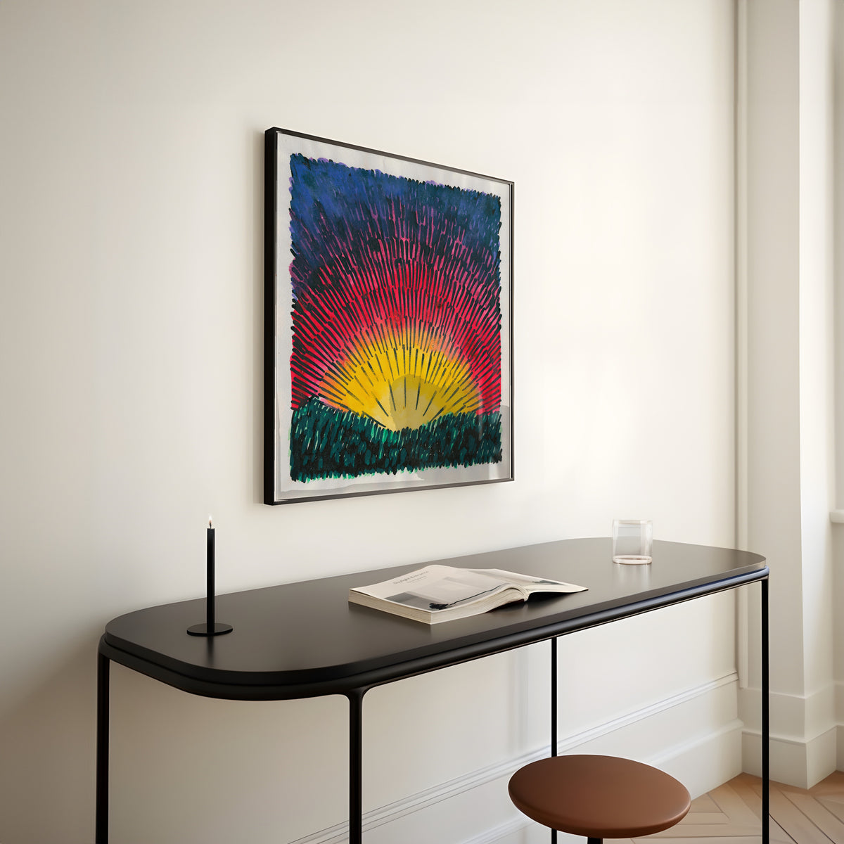 Karl Wiener — Pavement and Meadow No. 21 | Modernist Landscape Print
