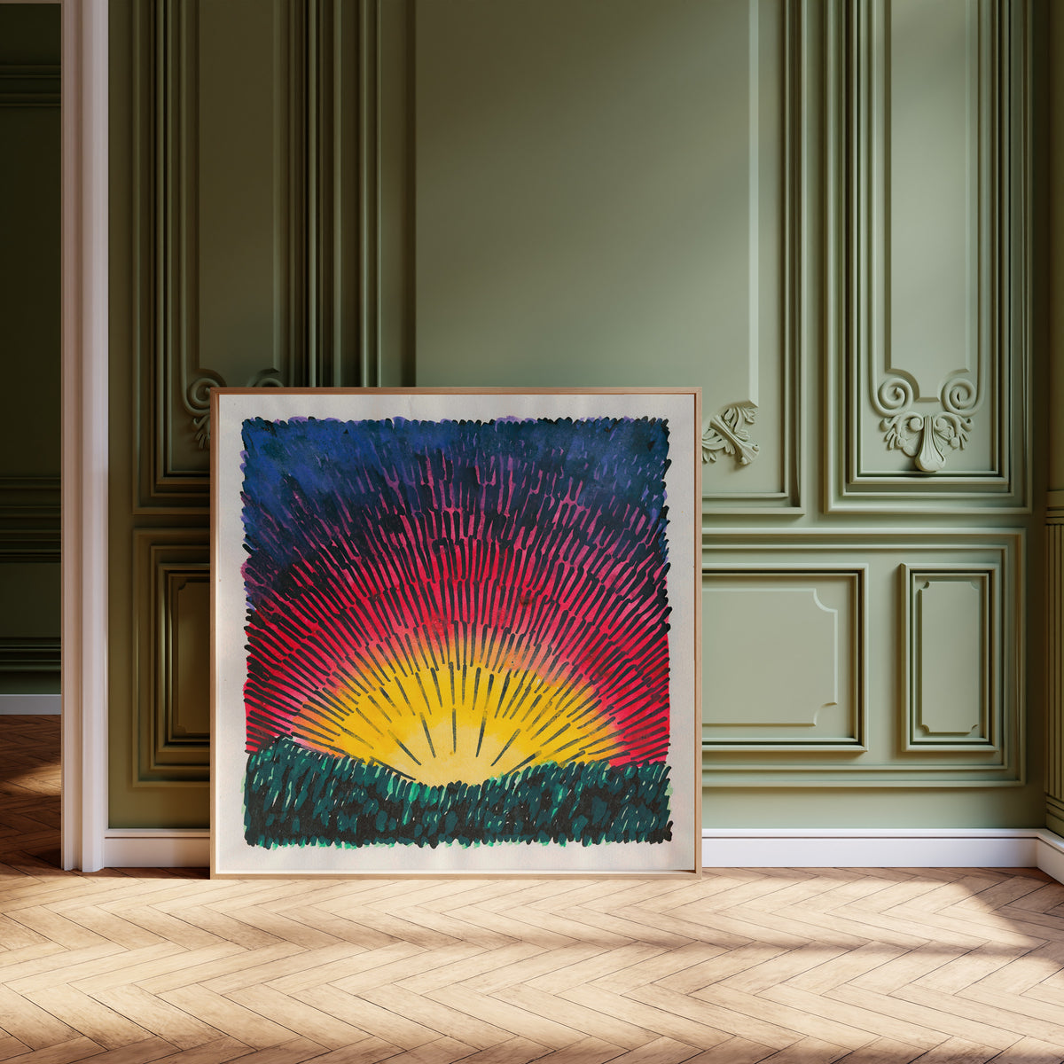 Karl Wiener — Pavement and Meadow No. 21 | Modernist Landscape Print