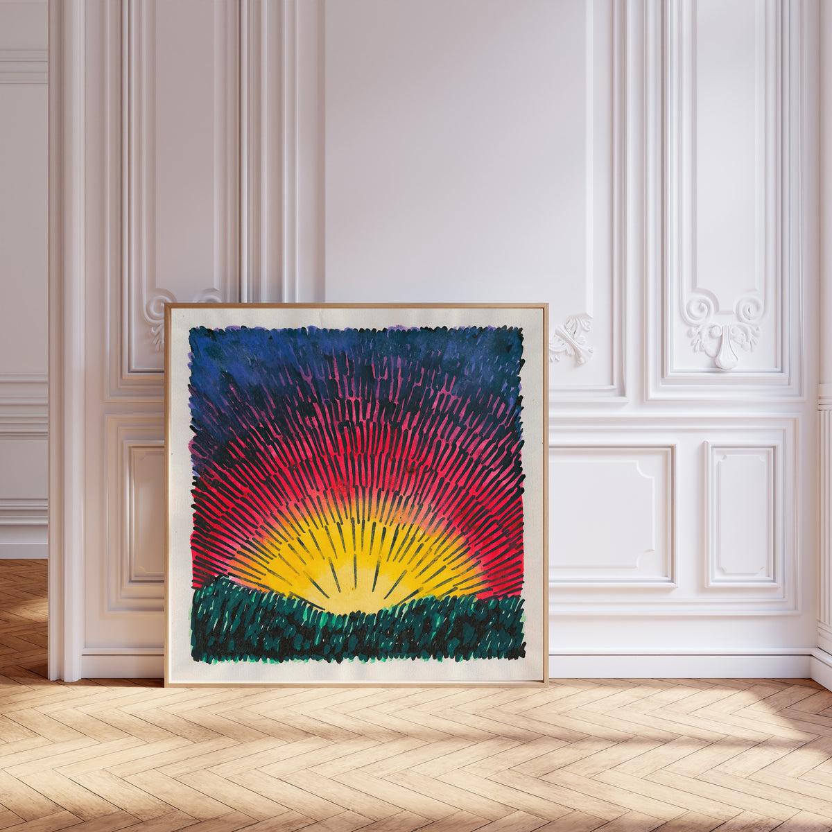 Karl Wiener — Pavement and Meadow No. 21 | Modernist Landscape Print