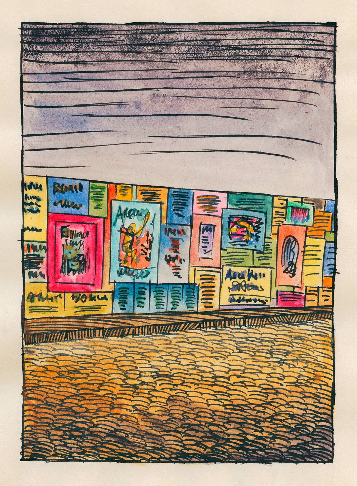 Karl Wiener — Pavement and Meadow No. 4 | Modernist Landscape Print