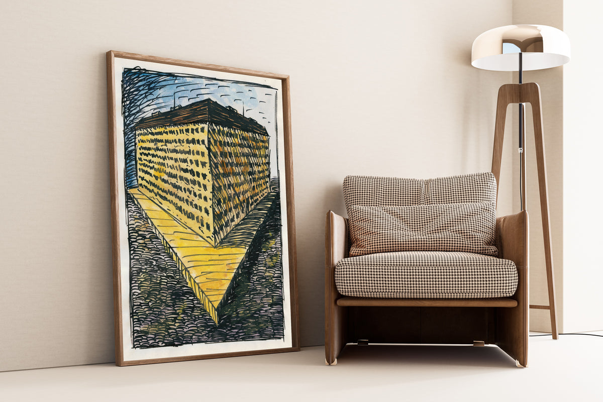 Karl Wiener — Pavement and Meadow No. 6 | Modernist Landscape Print