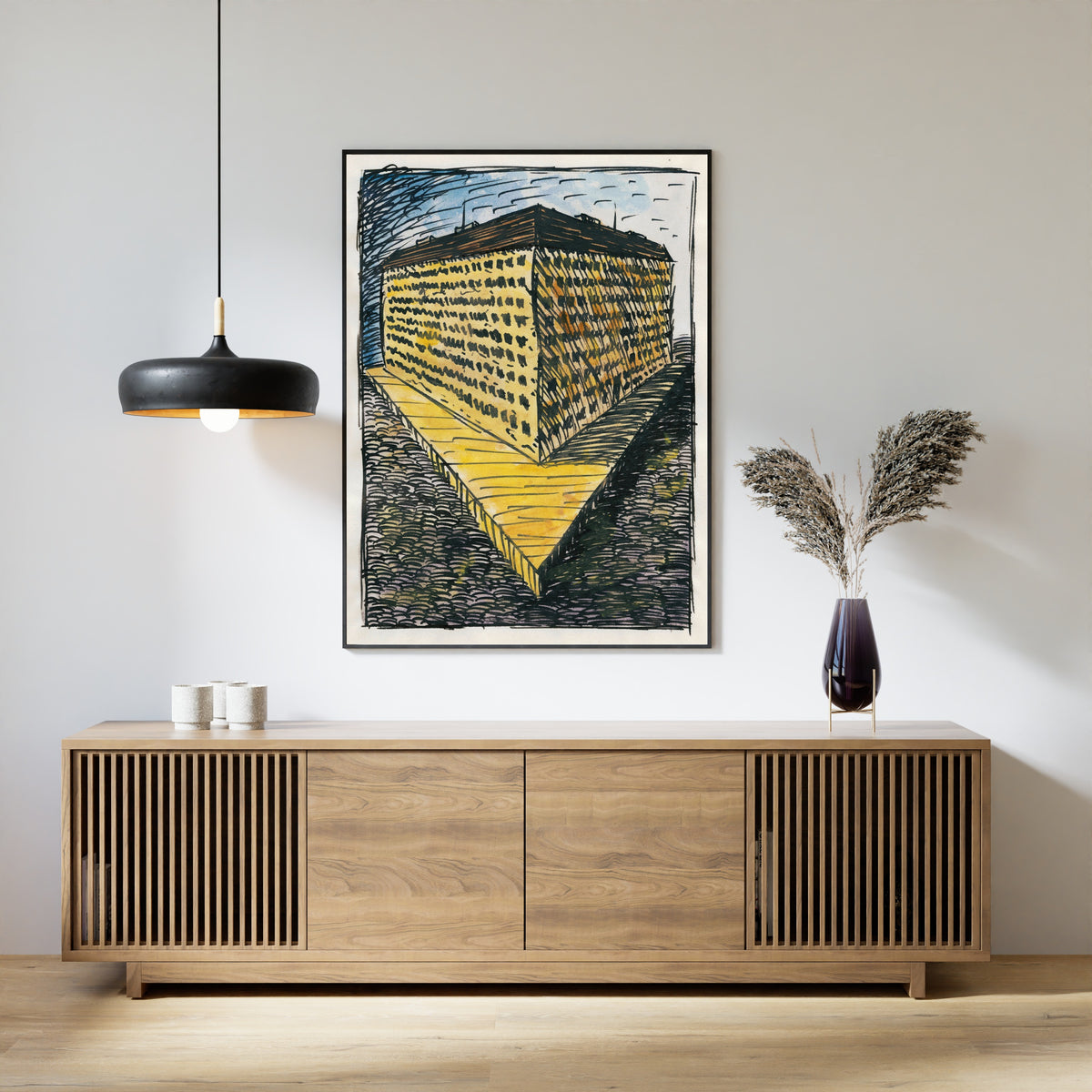 Karl Wiener — Pavement and Meadow No. 6 | Modernist Landscape Print