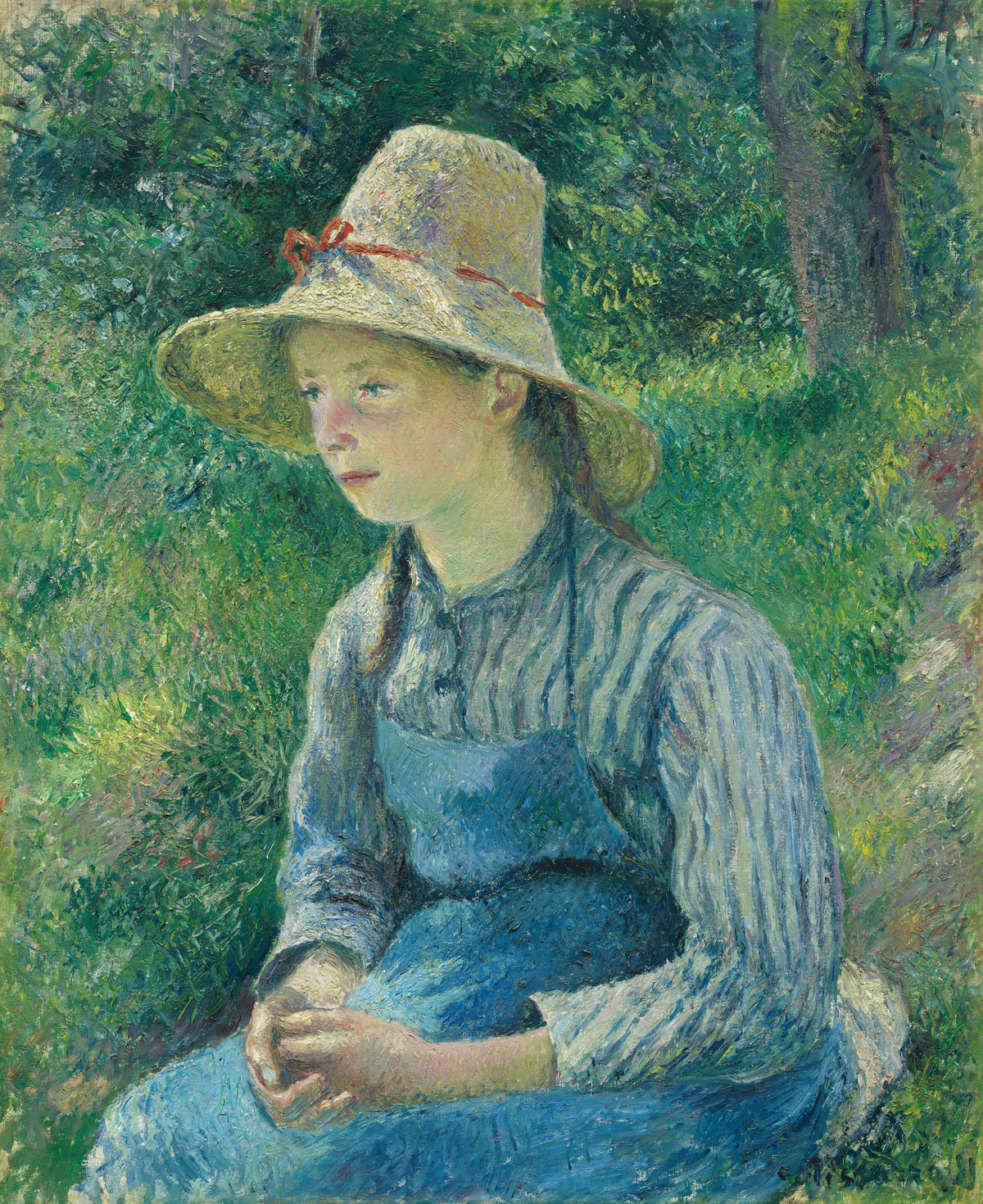 Camille Pissarro — Peasant Girl with a Straw Hat | Fine Art Print