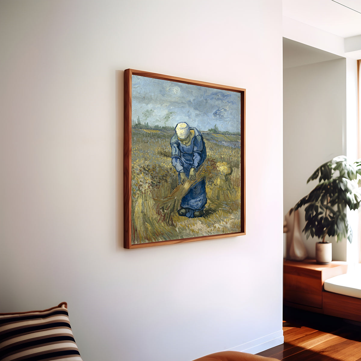 Vincent van Gogh — Peasant Woman Binding Sheaves | Fine Art Print