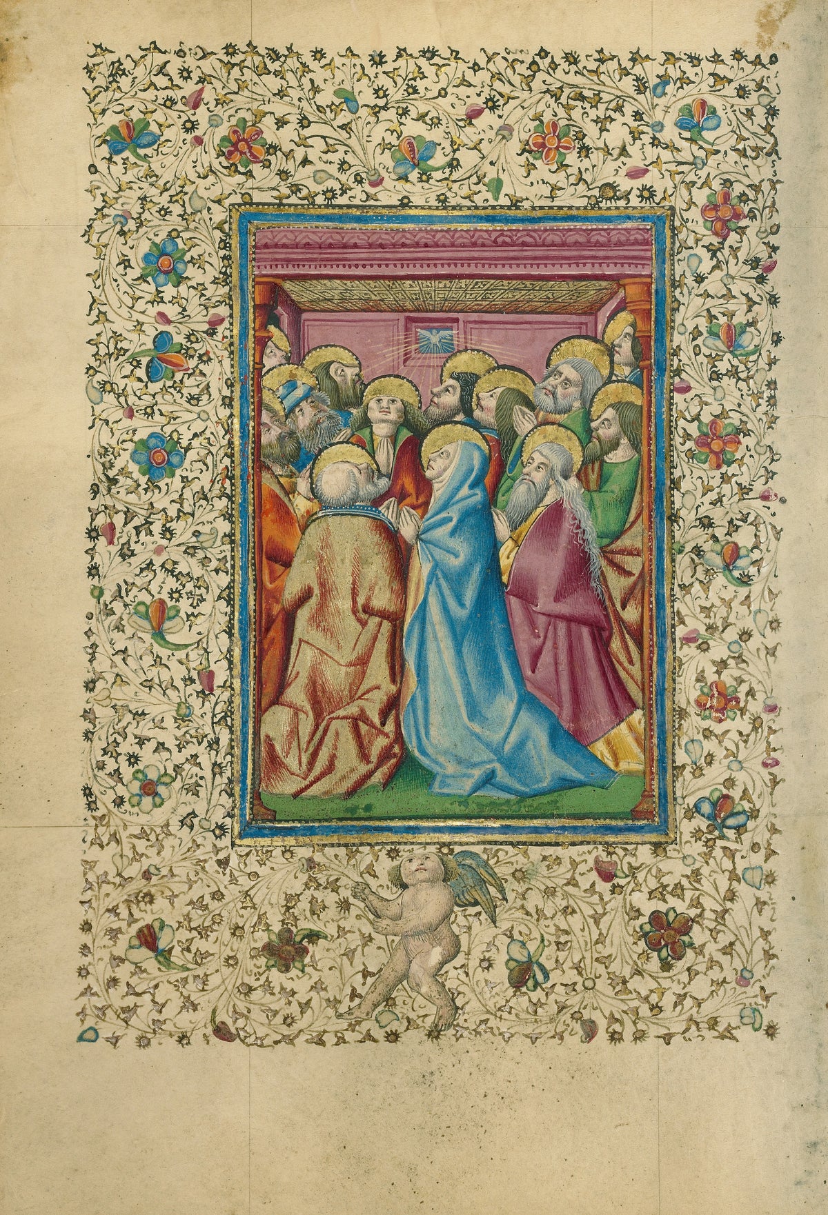 Pentecost (Pink Chamber) | Illuminated Manuscript Print