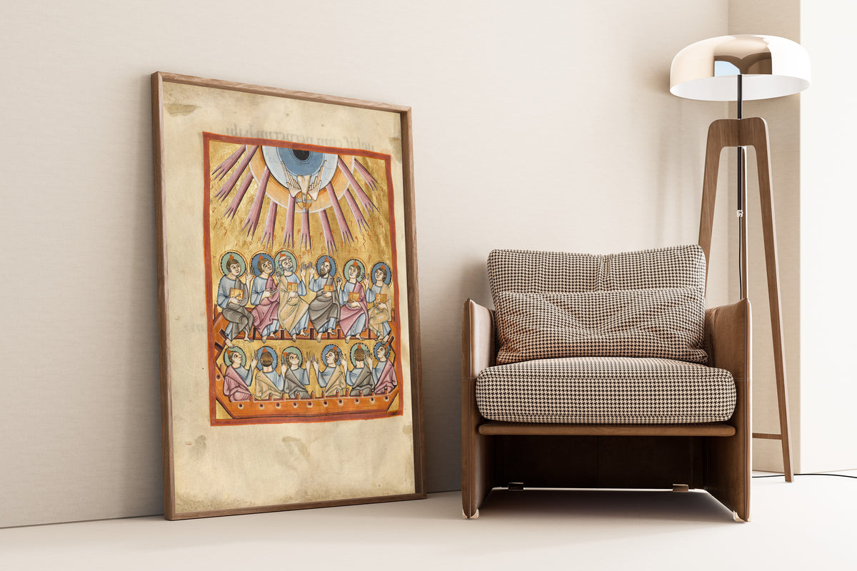 Pentecost (Rays from Heaven) | Illuminated Manuscript Print