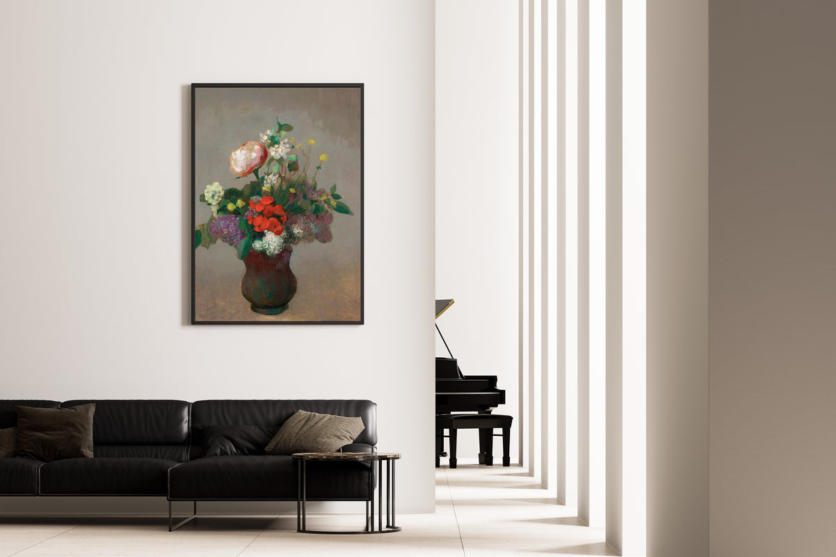 Odilon Redon — Peony, Geranium and Lilac | Symbolist Art Print