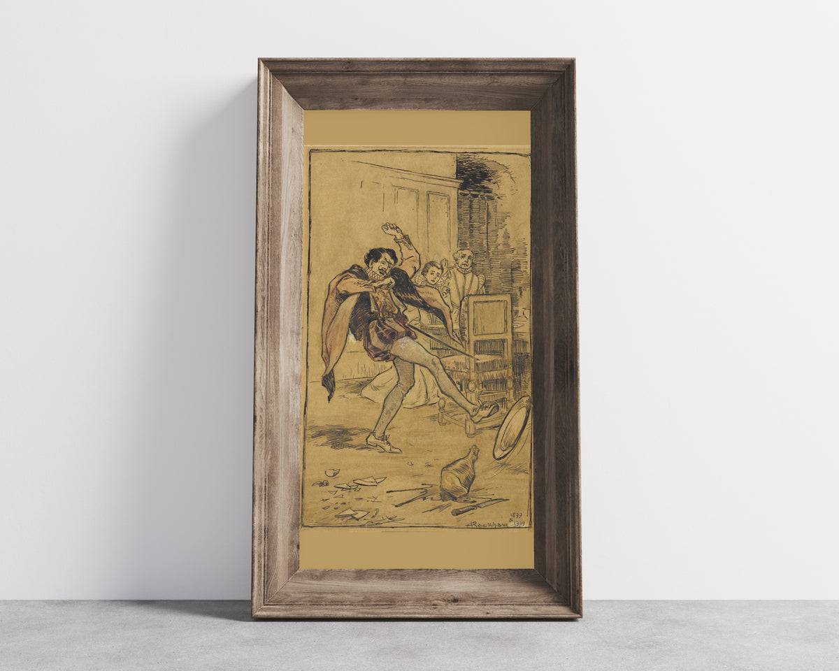 Arthur Rackham — Petruchio Throws the Meat About the Floor | Shakespeare Illustration Print