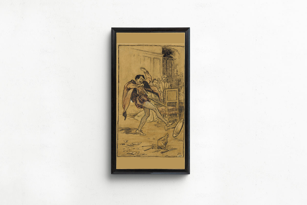 Arthur Rackham — Petruchio Throws the Meat About the Floor | Shakespeare Illustration Print