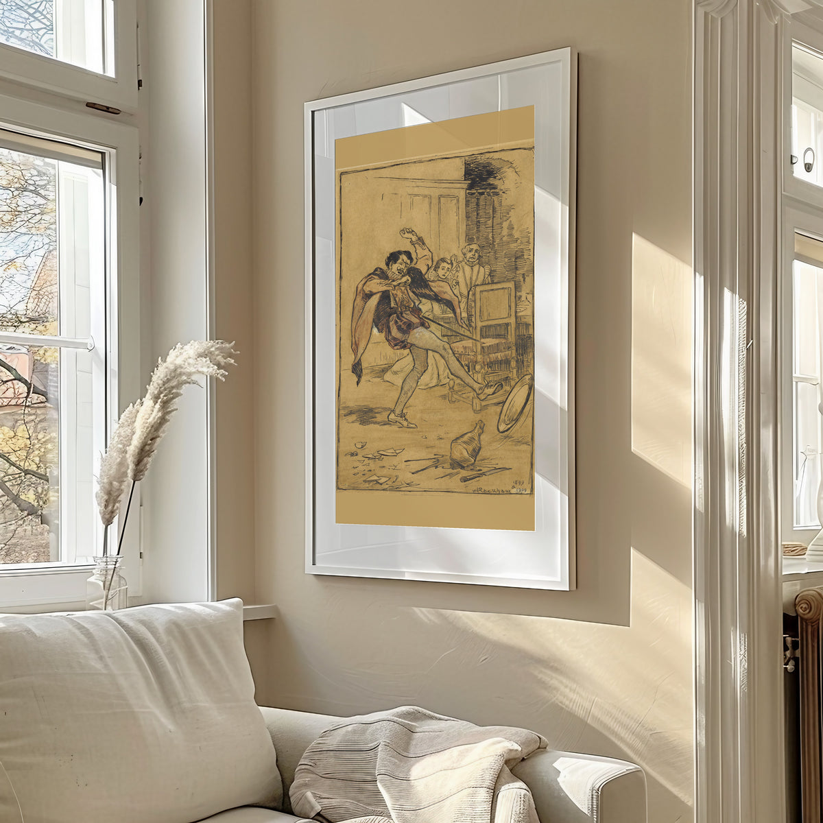 Arthur Rackham — Petruchio Throws the Meat About the Floor | Shakespeare Illustration Print