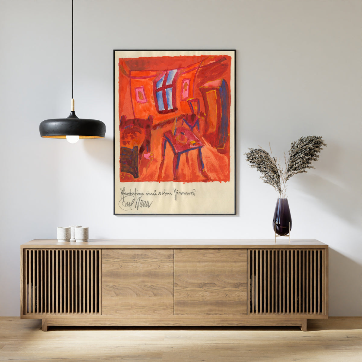 Karl Wiener — Phantasien eines roten Zimmers (Fantasies of a Red Room) | Expressionist Art Print