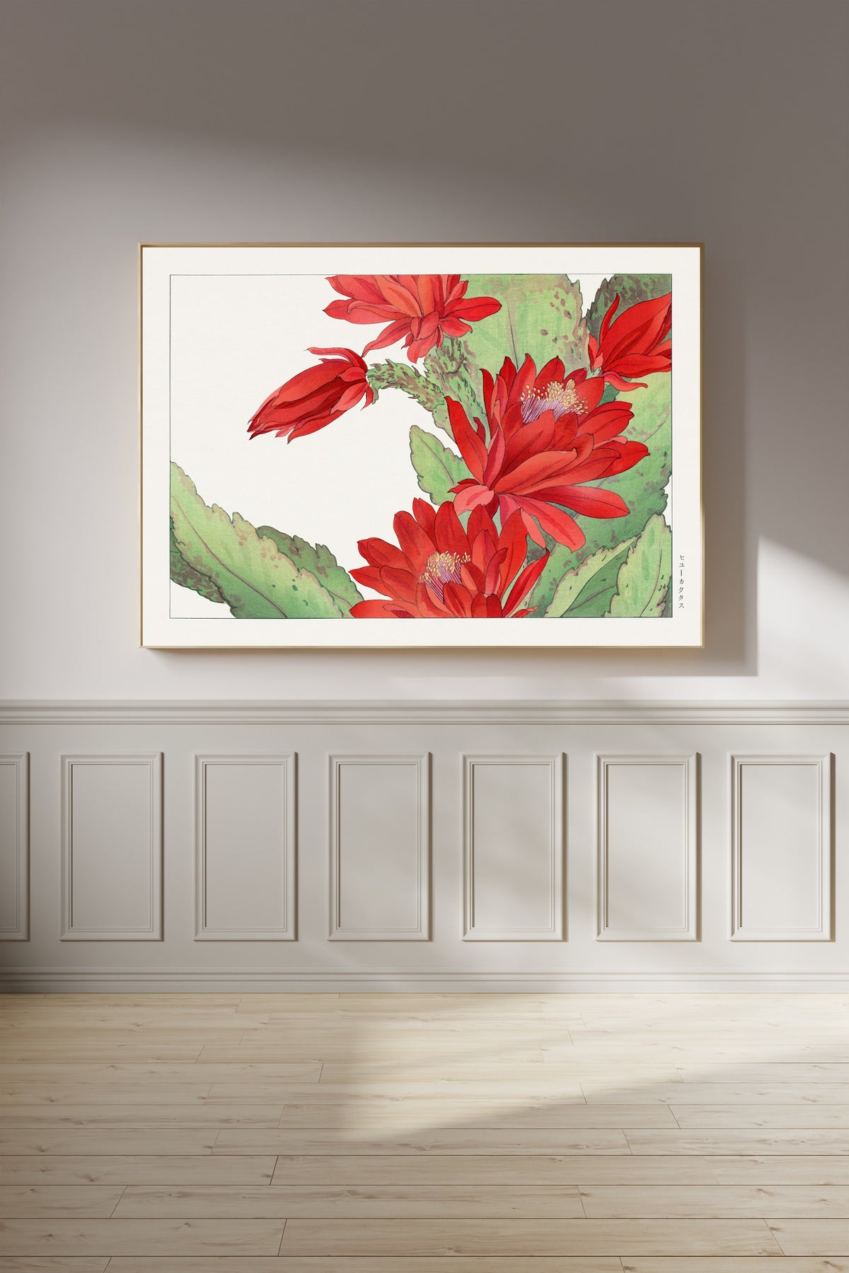 Tanigami Kōnan — Phyllocactus flower | Japanese Botanical Woodblock Print
