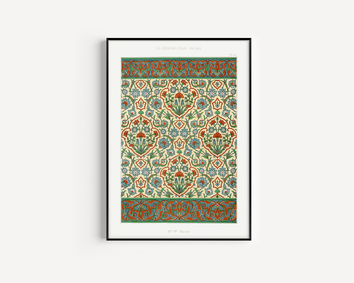 Émile Prisse d'Avennes — La Decoration Arabe, Plate 35 | Ornament Plate Print