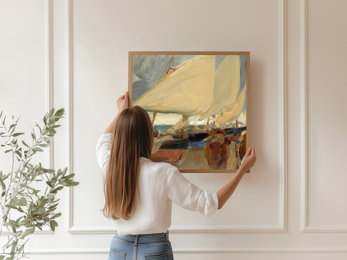 Joaquín Sorolla — Playa de Valencia (Oxen and Sails) | Fine Art Print