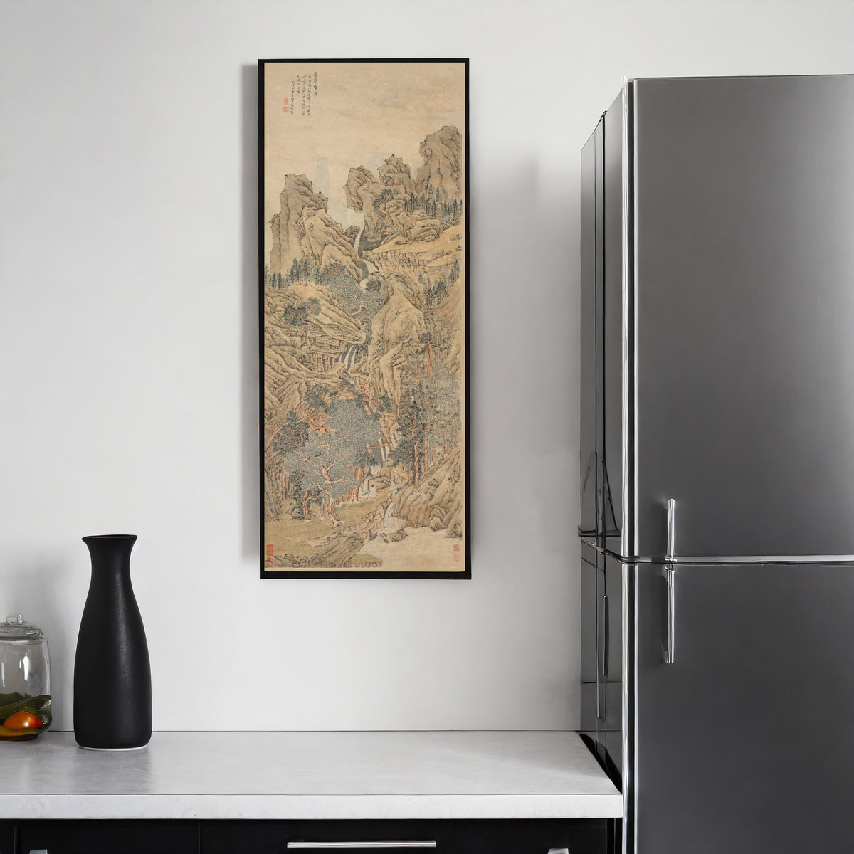 Wen Zhengming — Playing the Qin in a Secluded Valley | Chinese Ink Painting Art Print