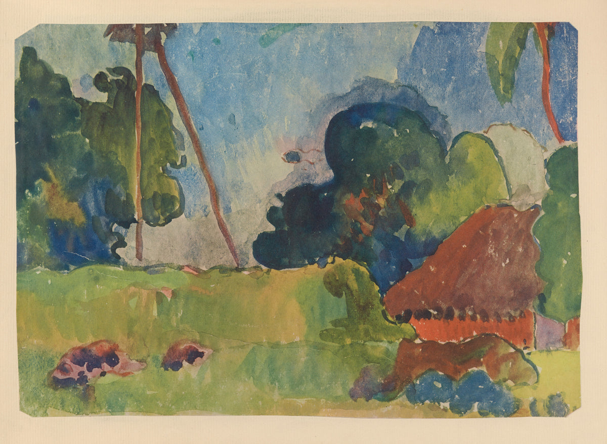 Paul Gauguin — Polynesian Landscape with a Hut | Fine Art Print
