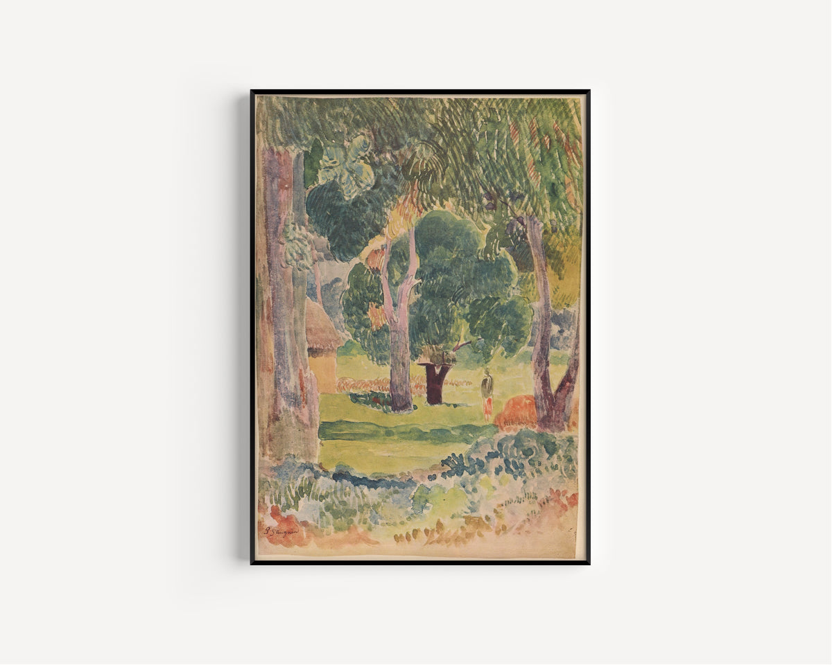 Paul Gauguin — Polynesian Landscape with the Figure of a Woman | Fine Art Print